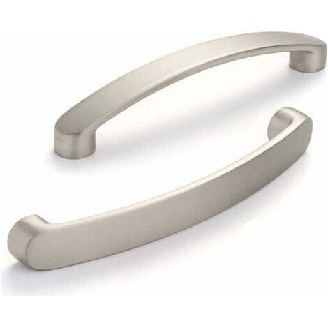 6er-Set Möbelgriffe Chrom Küchentürgriffe - Küchenschrankgriffe aus gebürstetem Nickel Gebürsteter Küchengriff Achsabstand 160 mm FLITI