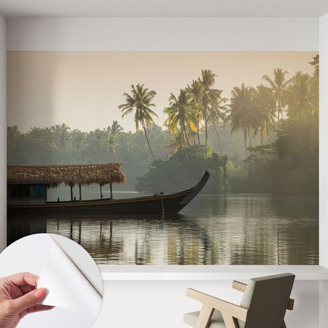 Carta da parati autoadesiva - impermeabile - murale da parete - decorazione murale - Rifugio tropicale 152x104 cm (1/5)