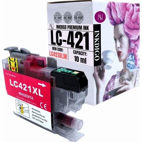 Inkdigo LC421XLM Tinte kompatibel mit Brother DCP-J1050DW MFC-J1010DW TÜV-zertifiziert (1/5)