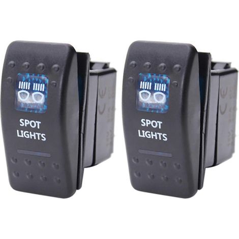 2 interrupteurs à bascule SPST ON-OFF 12/24V CE 10A pour voiture ou bateau ARB Carling à double rétroéclairage LED (3 unités) (1/5)