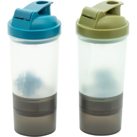 1 Pezzo Slim Shaker con Filtro da 0.5 Litri 2 Colori