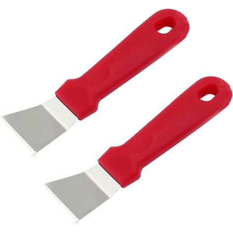 Pelle à glace en acier inoxydable pour réfrigérateur-congélateur, pelle à dégivrage, spatule multifonctionnelle pour le nettoyage de la cuisine, spatule grattoir en acier inoxydable pour dégraisser (1/5)