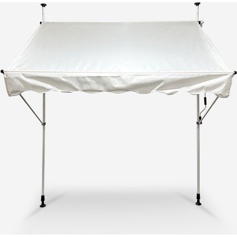 Fallarmmarkise 200x200 für den Außenbereich Balkon Terrasse Somber L - Weiß