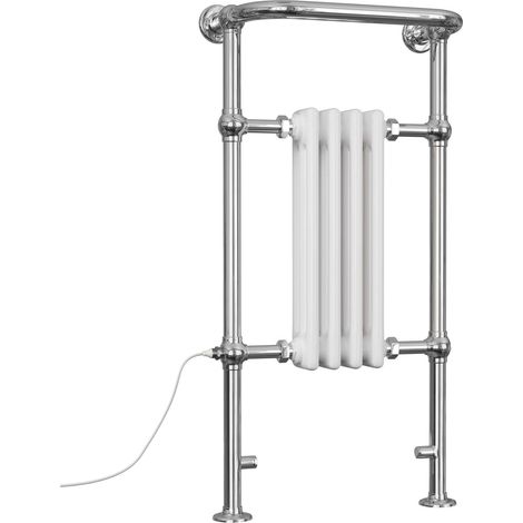 Arundel - White Traditional Electric Towel Rail H963mm x W493mm 300w Standard (1/3)