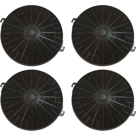 Ersatzteil - Satz von vier Kohlefiltern Typ 211 CHF211 210X26 mm - - FAURE, FAGOR, ARTHUR MARTIN ELECTROLUX, CANDY, BRANDT, INDESIT, ROSIERES, FAR, ZANUSSI