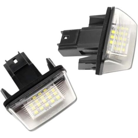 Éclairage de plaque d'immatriculation à LED, 2 feux xénon 12 V, blanc, feu arrière pour Peugeot 5008 5 portes monospace (2009-2012) (1/4)
