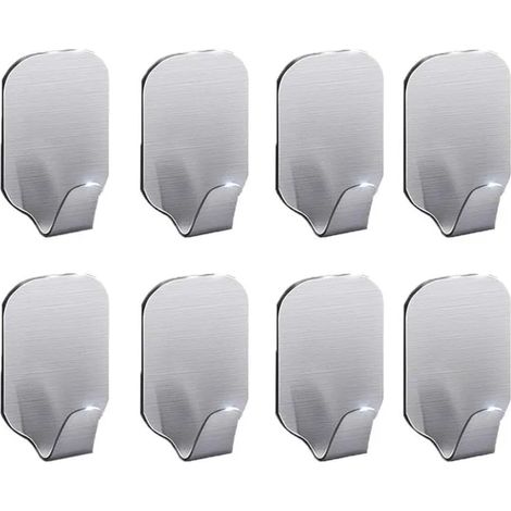 Mini gancho de pared de acero 304, no requiere taladro, adhesivo, para toallas en cocina, baño y oficina. (1/3)