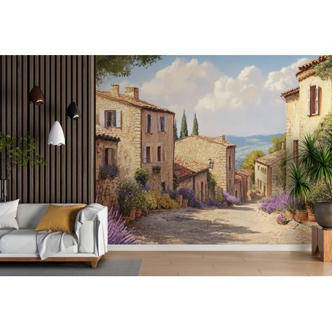 Papier peint campagne ruelle provencale - 150 x 250 cm (1/2)