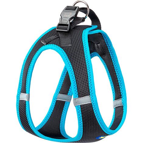 Ferplast KAORI P Pettorina traspirante per cani con inserti riflettenti. In vari colori e misure. . Variante L - Misure: A: 34-42 cm B: 48-54 cm - Blu