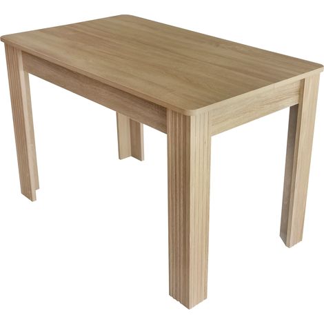 Table de salle à manger, table à manger contemporaine, table robuste, table à quatre pieds, table en chêne, table à manger rectangulaire, table de café et de loisirs, table à manger moderne et simple,