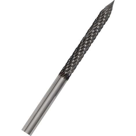 Fraise 6 mm x 88 mm en acier tungstène pour réparation de pneus - Fraise en métal dur - Tête rotative en carbure pour perceuse pneumatique (1/5)