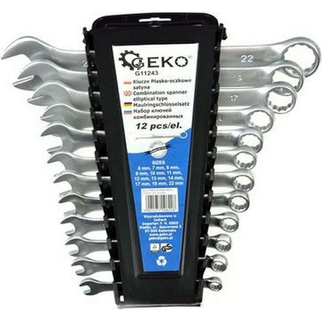 Llaves geko wrench set cabeza angular 15 grados satinado (1/3)