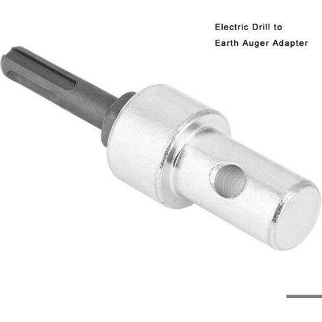 Adaptateur de tarière de terre - - Pour SDS Plus - Métal robuste - Usage professionnel (1/4)