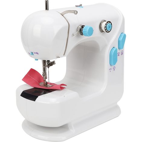 Mini machine à coudre portable, mini machine à coudre électrique de bureau multifonctionnelle, large tension 110-240V, version améliorée, norme européenne 306. (1/2)