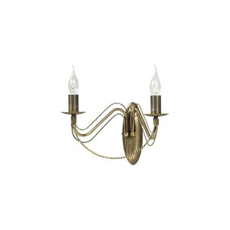 Applique Emibig TORI K2 2xE14 metallo ottone oro IP20 (1/5)