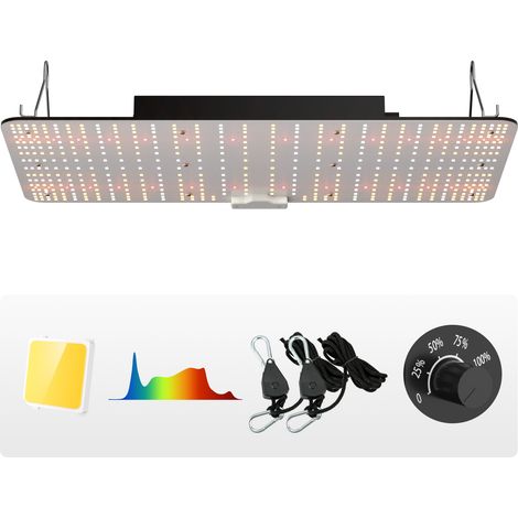 VEVOR Planta de Crecimiento de Lámpara LED 200 W Quantum Panel de Espectro Completo de Alto Rendimiento a Prueba de Agua IP65 PPFD Samsung 281B Diodos para Interior Crecer Carpas Verduras Plantas Flor