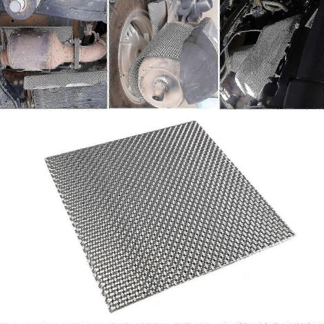 Écran thermique en aluminium gaufré, pare-feu, plancher, réservoir de carburant, collecteur turbo argenté 300 mm x 500 mm, aluminium. (1/5)