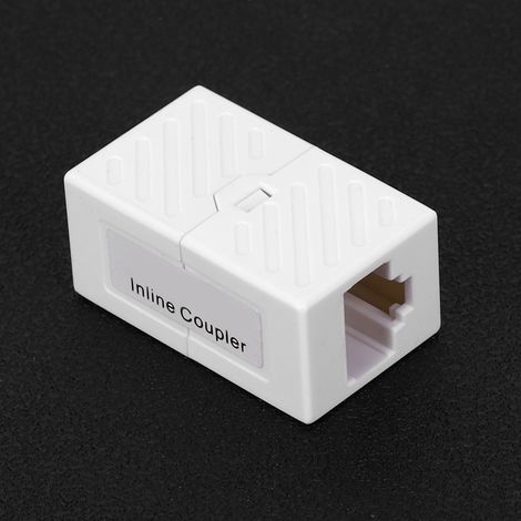 Module d'information pour câble réseau (2 pièces), accessoire de câblage RJ45 Cat5 E à port unique droit (1/5)