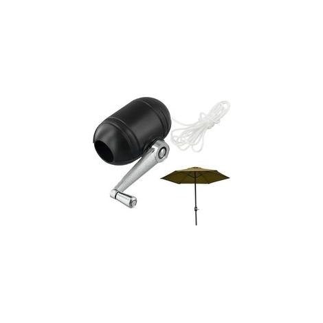 Parasol de terrasse d'extérieur, manivelle avec pièce de rechange pour corde, parasol de jardin, balcon, mécanisme d'inclinaison (1/5)
