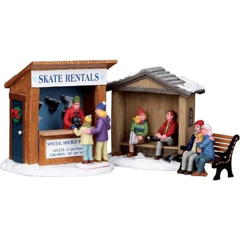 Lemax Set 3 Skate Rentals 03849 Villaggio Di Natale