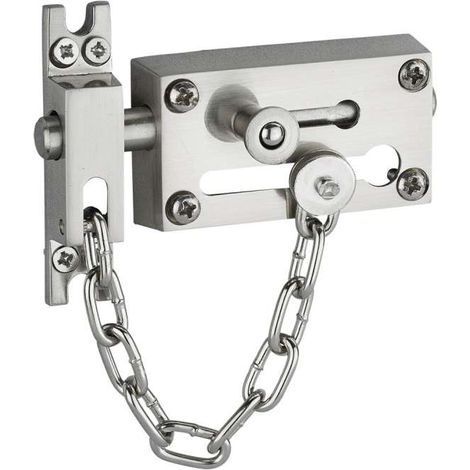 Verrou entrebailleur - Longueur totale : 98 mm - Décor : Nickel satiné - THIRARD