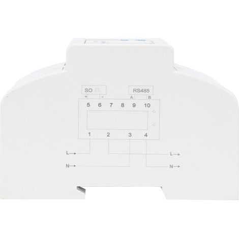 Compteur d'énergie électronique monophasé 4P à écran LCD rétroéclairé DDS6619-014, monté sur rail, avec protocole de communication Modbus RS485 (1/5)