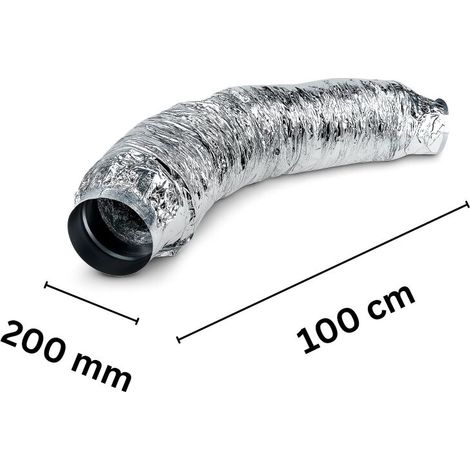 silencieux pour systèmes d'extraction d'air super flexible 200 mm – silencieux de ventilation Grow (1/5)