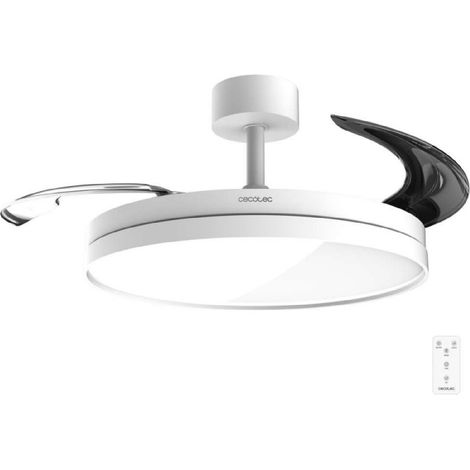 Cecotec Ventilador de Techo con Luz con Aspas Retráctiles EnergySilence Aero 2440 Invisible Pure White. 30W, Motor DC (1/5)
