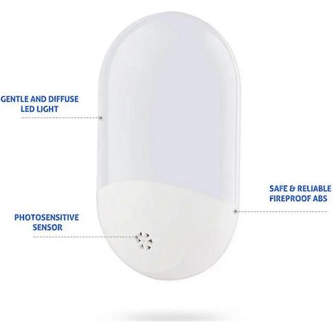 Veilleuse LED à brancher avec capteur crépusculaire intelligent et luminosité réglable pour enfants (prise UE).