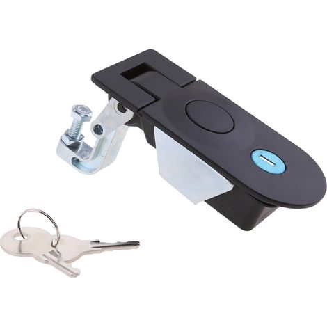 Compression noir encastré push push lock verrouillage boîte à outils camper trailer (1/5)