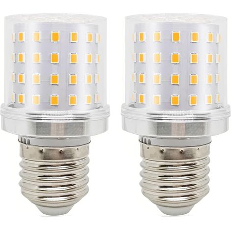 Ampoule LED 9 W E27 Blanc chaud, Ampoule LED E27 Remplacement extra lumineux 80 W, Ampoule LED compacte G45 A15 Petite ampoule LED E27 820 lm AC100-265 V Ampoules à maïs non dimmables, Lot de 2 (1/4)