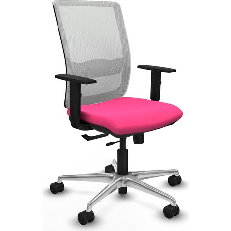 Sedia piqueras y crespo Haches rosa pelle sintetica ufficio (1/2)