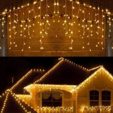 Guirlande lumineuse d'extérieur 30M 300 LEDs – 8 modes – IP65 étanche – Alimentation secteur – Lumière jaune chaud – Décoration Noël mariage jardin - 300LEDs (1/5)