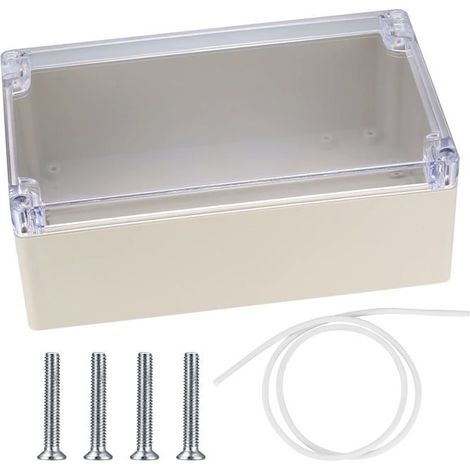 Boîte de jonction électrique étanche IP65/IP67 ABS 200×120×75 mm - Couvercle transparent, pour extérieur (1/5)