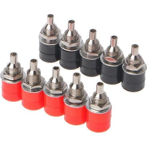 Lot de 10 connecteurs banane femelles de 4 mm pour bornes d'amplificateur (1/5)