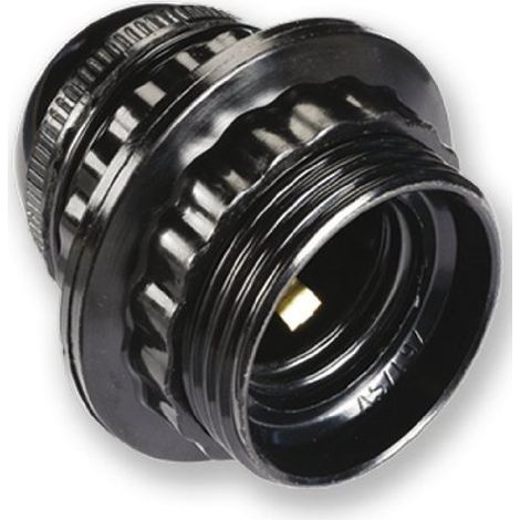 ELECTRALINE 70130 DOUILLE E27 FILETÉE + BAGUE NOIR (1/3)