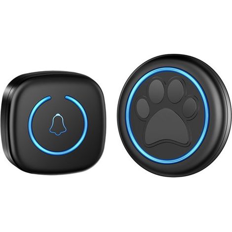 Kabellose Katzen und Hundeklingel Intelligente LED Blinkklingel für Hunde Wasserdichte Türklingel mit 300 m Reichweite (1/5)