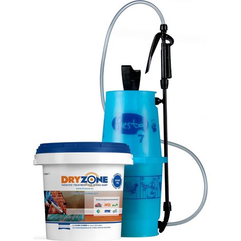 Dryzone Damp Proofing Cream DPC 5 Litres and Dryzone Pump - Rising Damp Treatment (1/2)