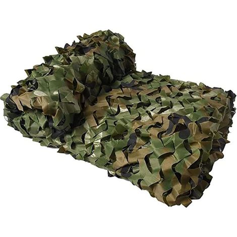 Filet de camouflage de protection solaire - idéal pour décorer les champs, les auvents, les voitures, etc. - 1 pièce, camouflage jungle / 2 x 2 mètres (1/5)