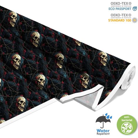 TESSUTI DECORATIVI PER ESTERNI OXFORD - Motivo Teschio I DX4001 (1/5)
