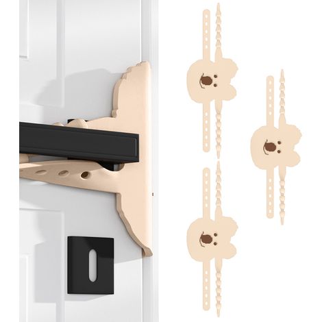 3 pièces Ferme-porte en silicone, amortisseur silencieux pour porte, dispositif anti-chute réglable, adapté aux chambres d'enfants et lieux calmes (1/5)