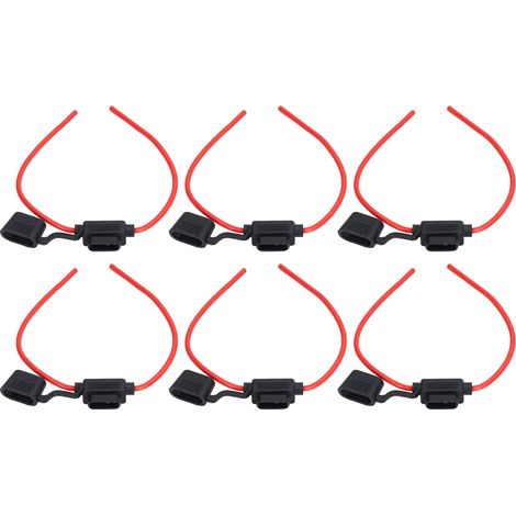 10 porte-fusibles en ligne étanches avec fusibles 18AWG, 10A, résistants à la chaleur, câblage facile, lot de 10 (1/5)