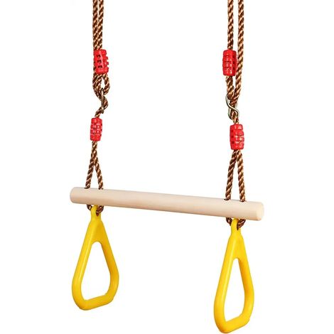 Multifunktions Kinder Holz Trapeze Schaukel 120 kg Tragfähigkeit (1/3)