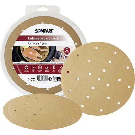 ScanPart 2910070009 Carta per friggitrice ad aria calda perf. Ø 20 cm