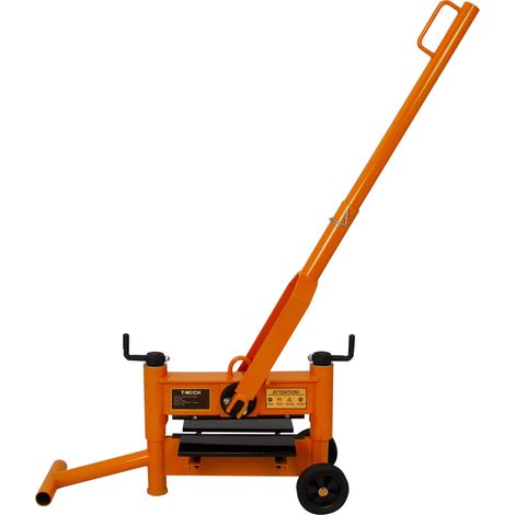 T-Mech – Fendeur de blocs 330 mm pour béton – Hauteur de coupe réglable 10-200 mm – 4 lames rotatives – 2 roues amovibles pour transport facile