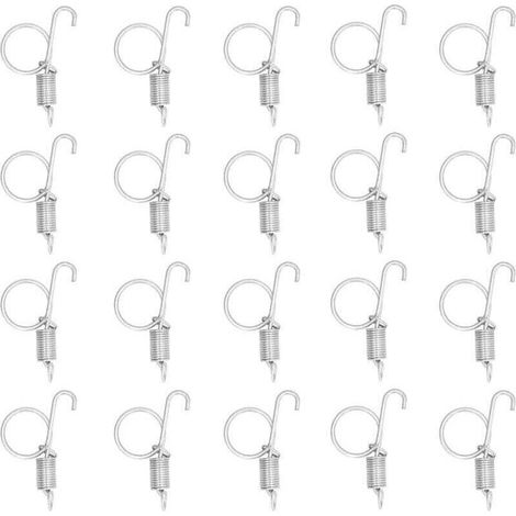 20 pcs Cage Porte Fixation Doigt Ressort, Métal Snap Loquet Crochet Multifonctionnel Cage Porte Mousqueton pour Cage Porte (1/4)