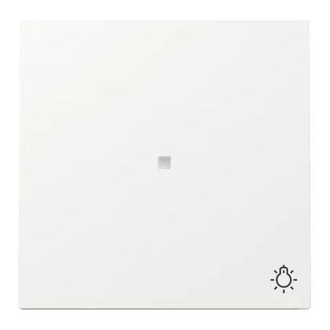 Gira Wippe Kontrollf. + Symb. Licht Flächenschalter Reinweiß [367470], 3674 70