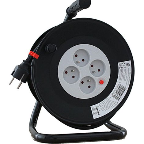 Avvolgitori elettrici IP20 con cavo H05 lungo 25 m, cavo H05VV-F 3G1,5 mm², peso 3,54 kg