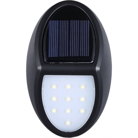 Lampe Solaire Exterieur, 1 pack 10 LED lampe Solaire Applique Led, eclairage exterieur solaire IP65 étanche avec Capteur Crépusculaire pour Patio, Jardin, cour, escaliers [Classe énergétique A+] GROOF (1/5)
