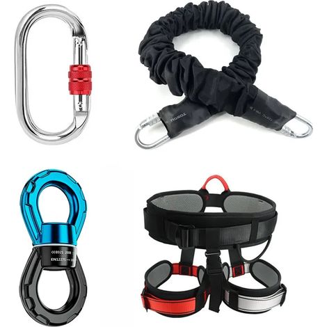 Bandes de résistance pour danse élastique, fitness, yoga aérien, Pilates, sangle de suspension Elastisk, entraîneur de yoga antigravité, corde de traction, kit de base noir (1/5)